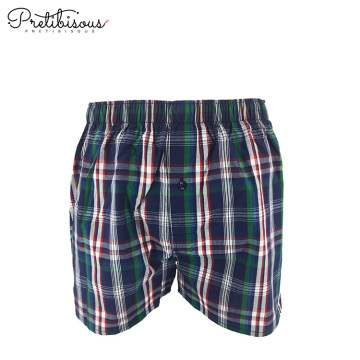 Design your own woven cotton mens boxer shorts