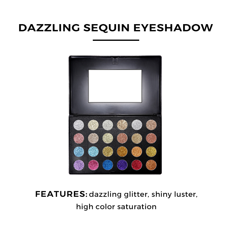 24 Colors Beauty Shimmer Pigment Glitter Eyeshadow Palette