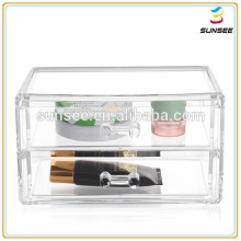 wholesale professional manufacture round shaped and clear mac cosmetics display with cover