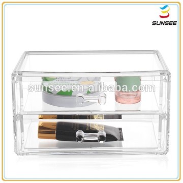 wholesale professional manufacture round shaped and clear mac cosmetics display with cover