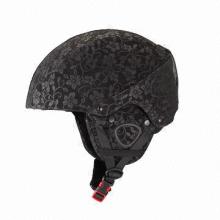 Leather Helmets for Skiing, Made of PC+EPS