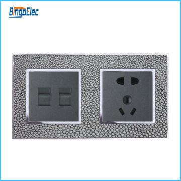 CE approved double tel and 5pin female socket