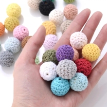 DIY Wooden Teething Knitting Beads Jewelry