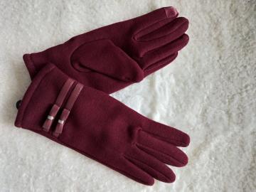 Latest touch screen ladies vintage fabric glove