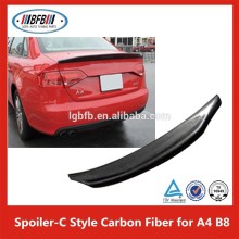 FOR AUDI A4 B8 C-style carbon fiber lip spoiler , trunk lip spoiler, rear lip spoiler