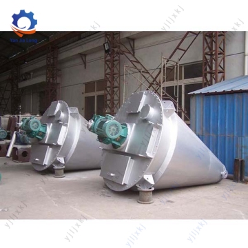 Double screw cone mixer in foodstuff
