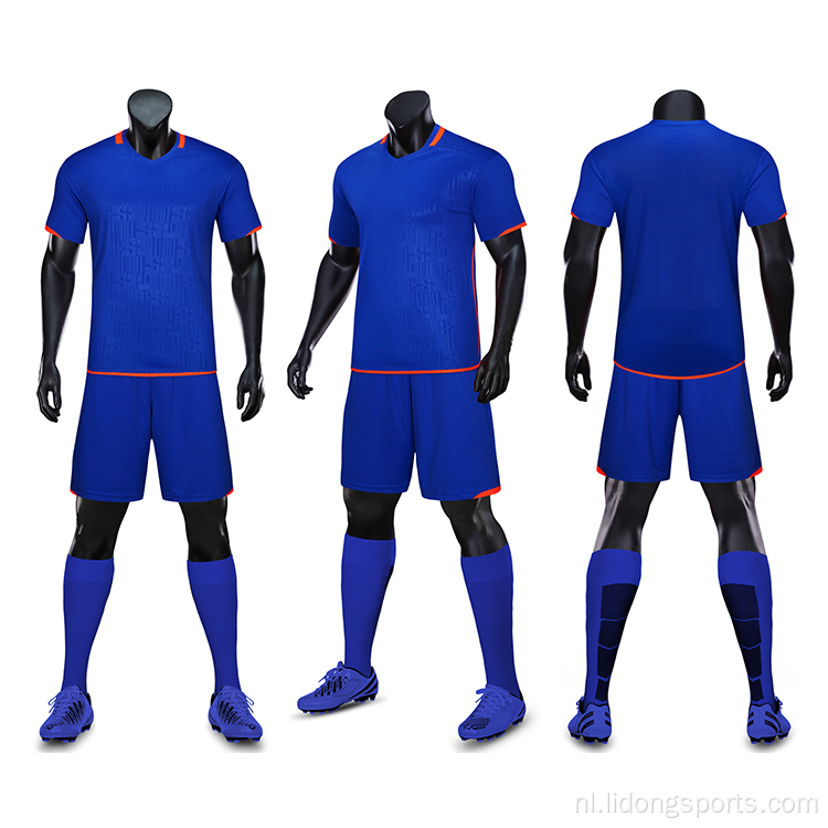 Aangepaste sublimatie voetbalvoetbalteam Jersey uniform set