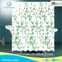 100% Polyester Fabric Bamboo Shower Curtains