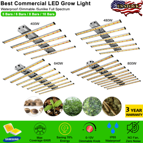 Phlizon 800W Greenhouse Grow Light LED