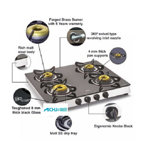 Glen Table Gas Cooktop 4 Burners