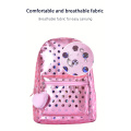 Pink shopping Sequin college Girls fashion bag Travel hiking School sports Sequin Backpack with pompom