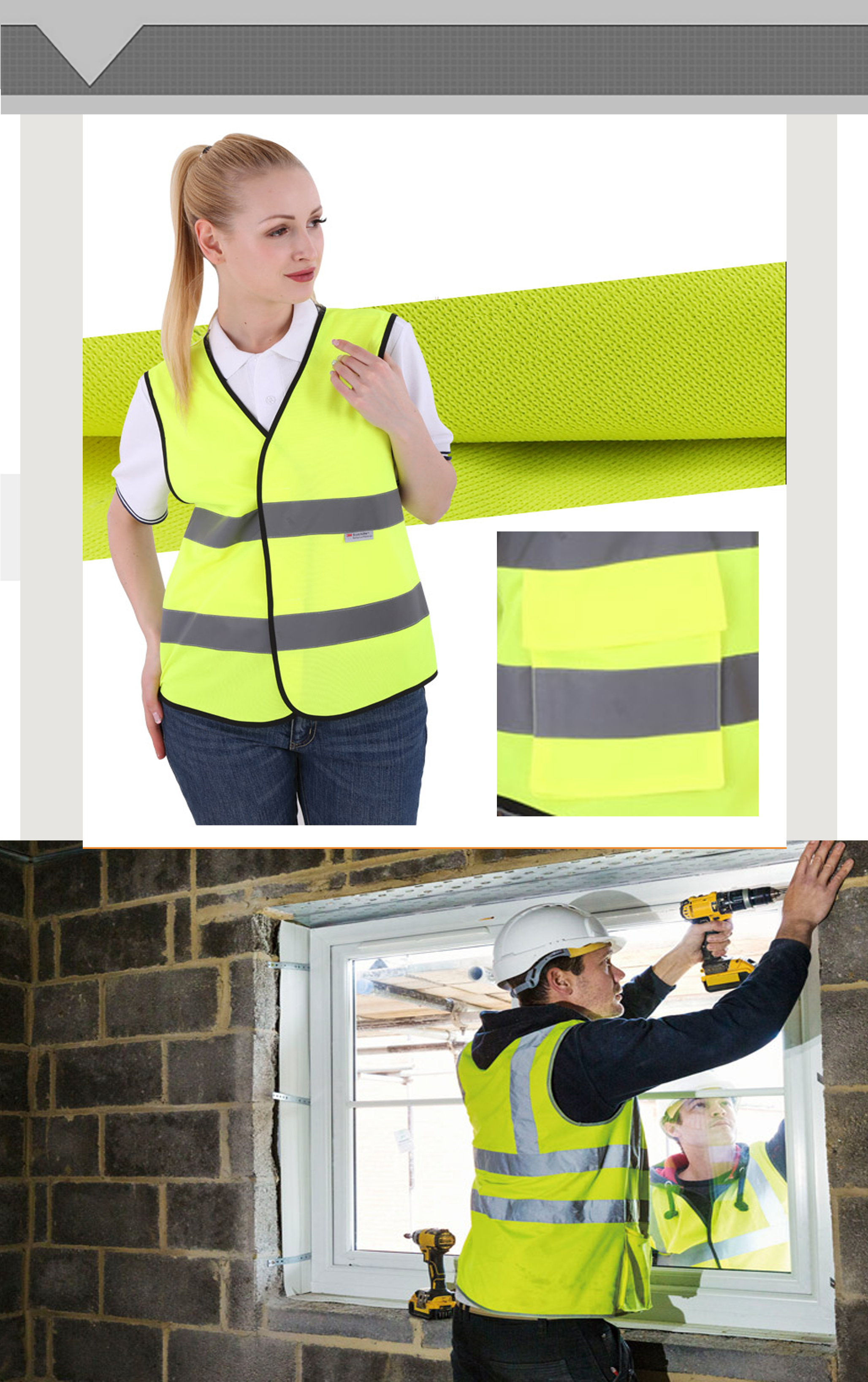 Factory manufacture various reflective safety vest clothing security warning construction