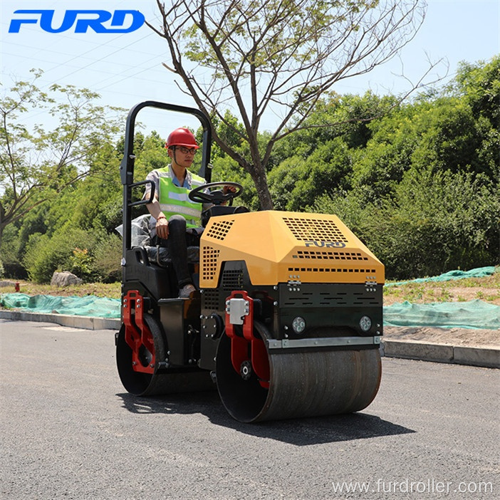 Fully Hydraulic 1 Ton Vibratory Equipment Roller With Gasoline Engine