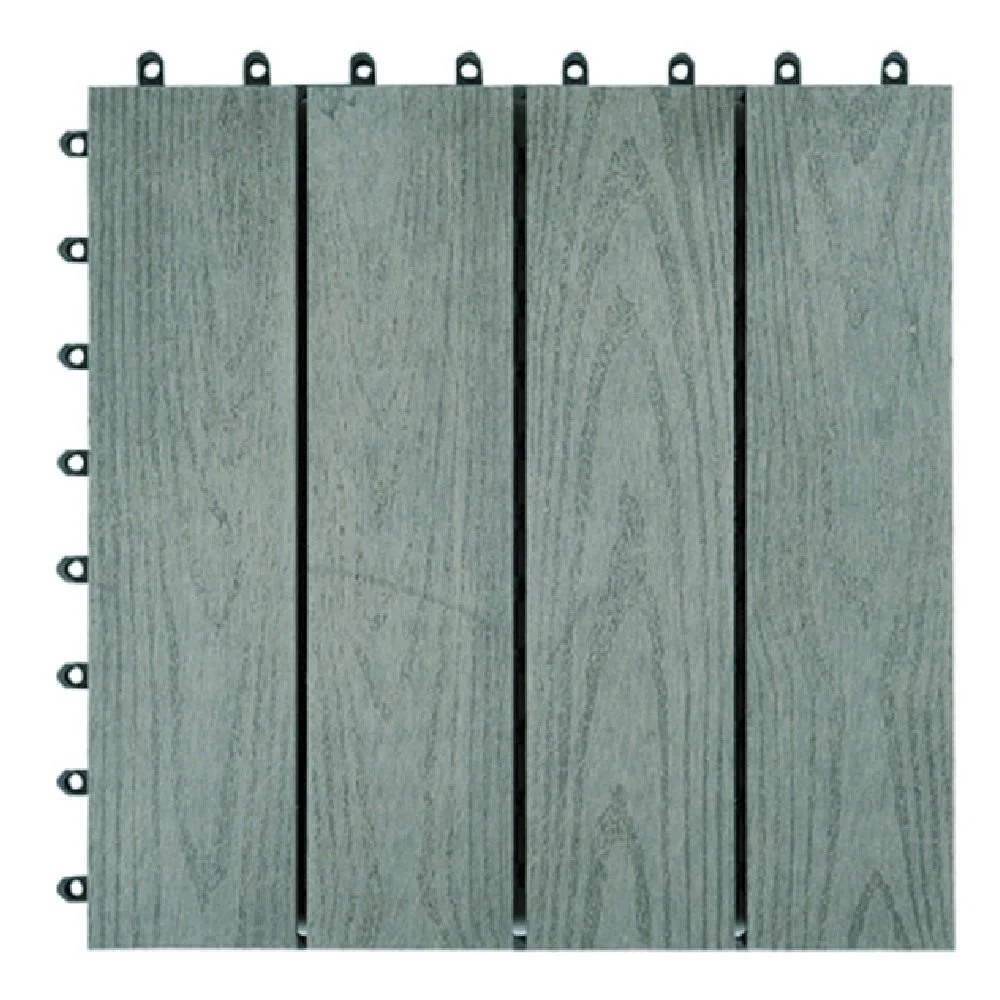 Easy Installation Outdoor Deck Tiles Interlocking WPC Composite Flooring Tiles