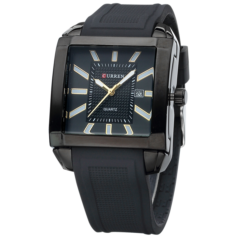 CURREN Silicon Band Waterproof Men Quartz Watch