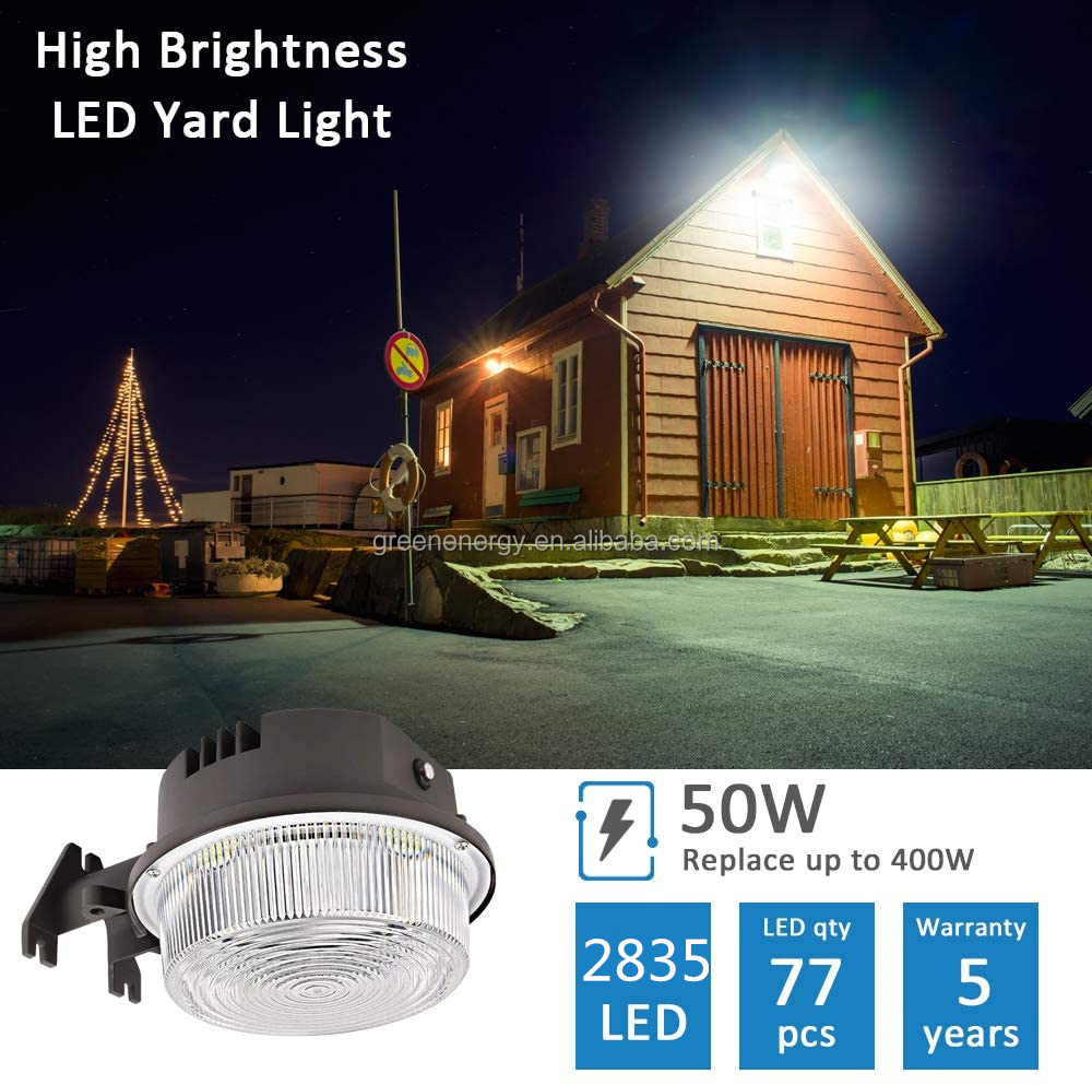 50Watt 6500lm LED Security Area Barn Light Dusk to Dawn Photocell sensor Ultra Bright Yard flood lamp economic Garden ETL cETL