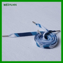 Custom fashionable flat rainbow colored shoes laces