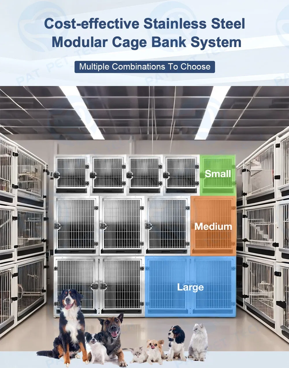 Durable Stainless Steel Dog Crate for Large Breeds with Easy Access