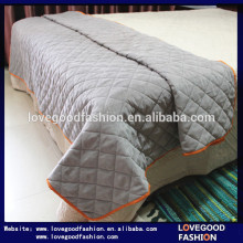Modern&Minimalism Single Corduroy Patchwork Quilt Bed Sheet with Checks Patterns
