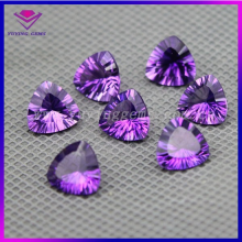 Rose Cut Gemstone Trillion Machine Cut Zirconia AAA Amethyst CZ Stone
