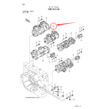 Hitachi Excavator EX3600 Pompa Hidraulik K3V180DTH 4689081