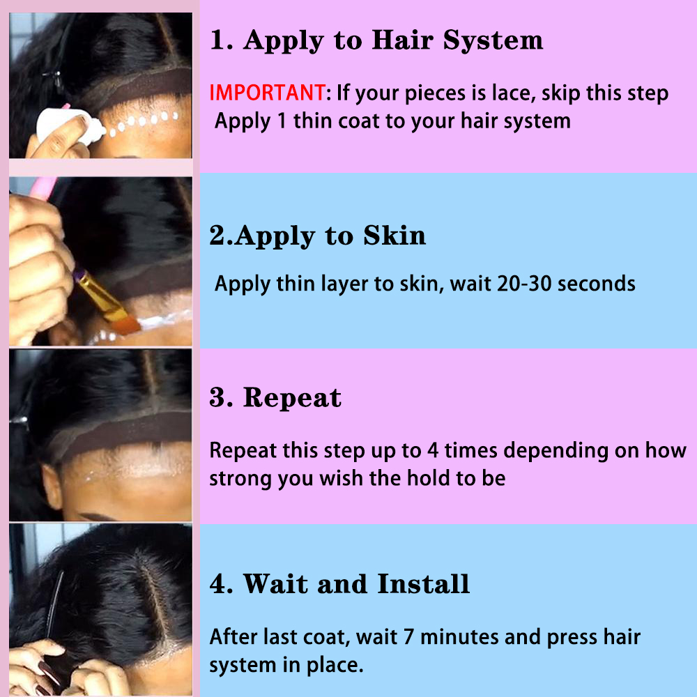 Popular Private Label Closure Frontal Strong Hair Lace Wig Glue Remover Wholesale Water Proof Glue Adhesive And Tint Spray Set
