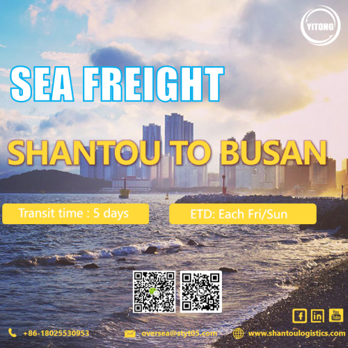 Freight di mare internazionale da Shantou a Busan Corea del Sud