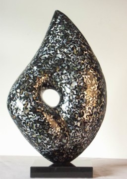 modern abstract shell statue art