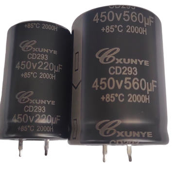 Low resistance high-voltage horn type electrolytic capacitor