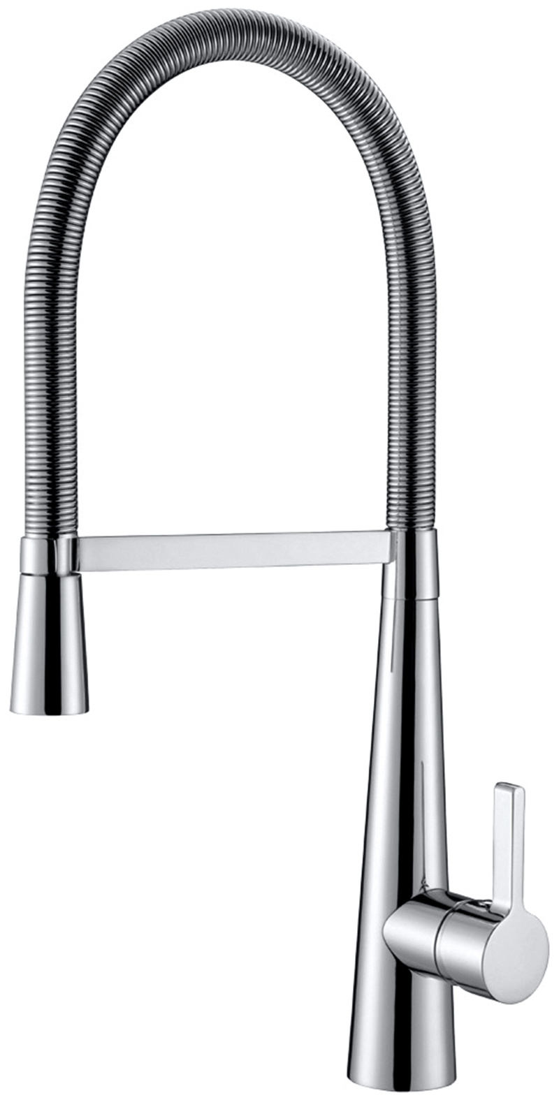 pull down kitchen faucet with spring neck