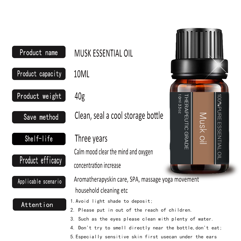 Puer Natural Musk Essential Oil For Aromatherapy Diffusers