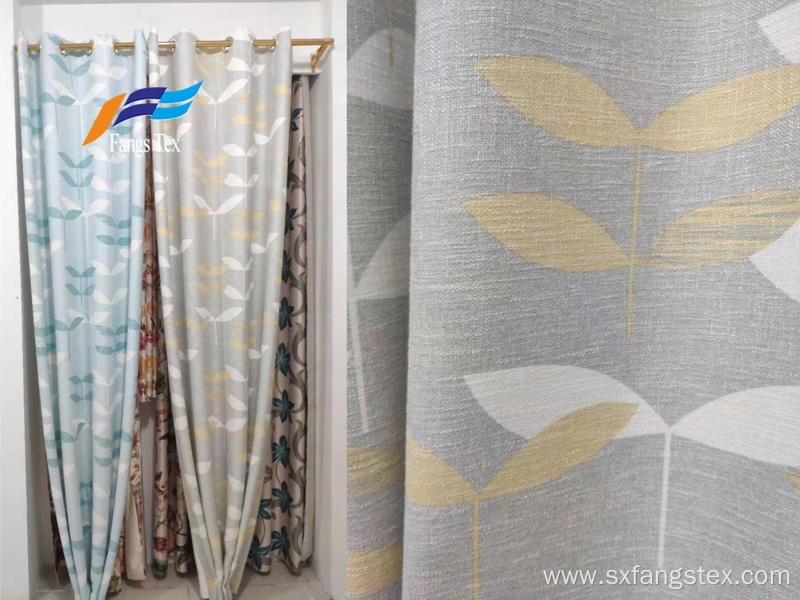 Beautiful Floral Printing Custom Polyester Curtain Fabric