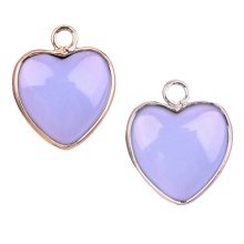 Opalite Love Heart Charms Pendant for Making Jewelry