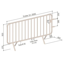 Traffic control galvanized steel barricades barrier fence