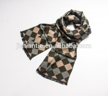 2016 winter autum collection checkered handmade thick woven wool scarf for man
