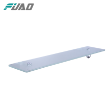 FUAO Brass material double layer modern glass shower shelves