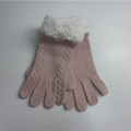 Lady Pink Cable Knit Handskar