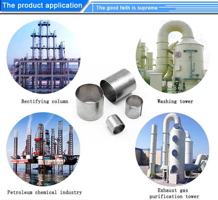 蒸留カラム用の25mm 50mm 50mmステンレス鋼炭素鋼Raschigリングリングを詰める化学金属ランダムタワー