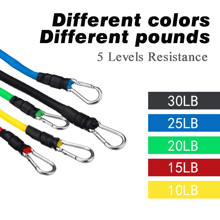 11 stks Custom Logo Fitness Oefening Resistance Band