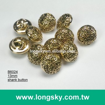 (#B6024/13mm) antique silver color metallic plastic buttons for stylish clothing