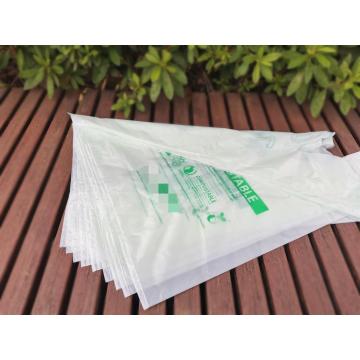 Bolsas de camiseta biodegradables compostables certificadas ASTM D6400