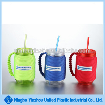infuser plastic mason jar with nylon cover and handle