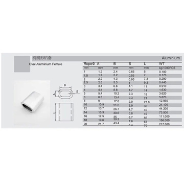 Oval aluminum sheathed wire rope