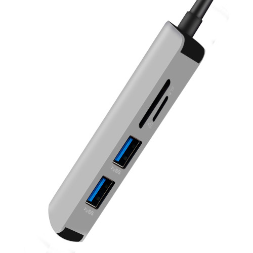 5 sur 1 adaptateur multiporter de hub USB de type C.