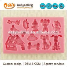 Custom fondant cake decorating bog bone silicone mold