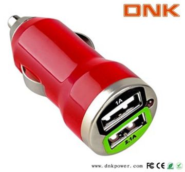 Red Nimi Universal Dual Battery Car Charger