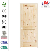 2-Panel Round Top Knotty Pine Single Prehung Door