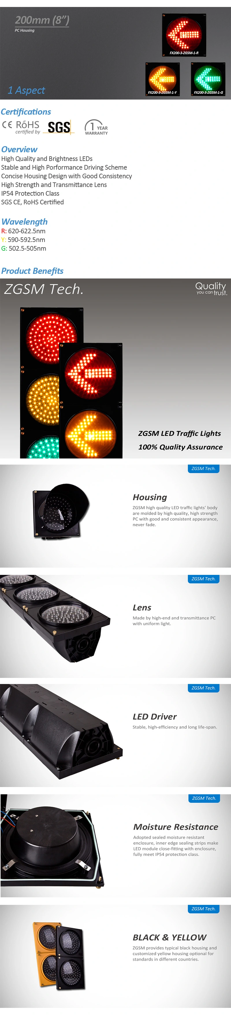 Countdown Timer 200mm 300mm LED Traffic Light