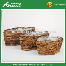 Handmade outside decorative natural large indoor rattan planters