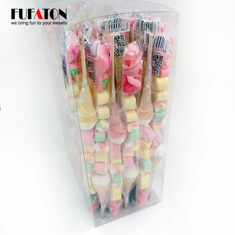 Fruit flavored Long stick marshmallow Kebab Lollipop for Whole Sale